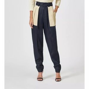 NWT Equipment Blocked Asila Linen Trousers; size 4